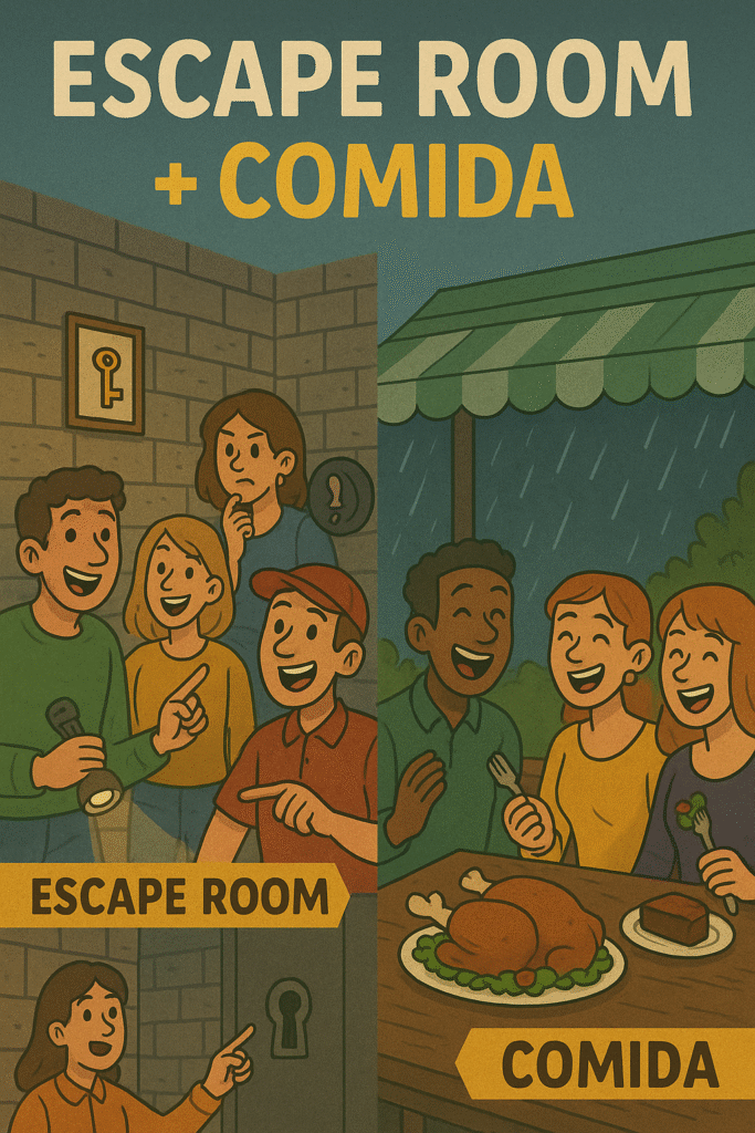 packs 3 para despedidas de soltero escape mas comida